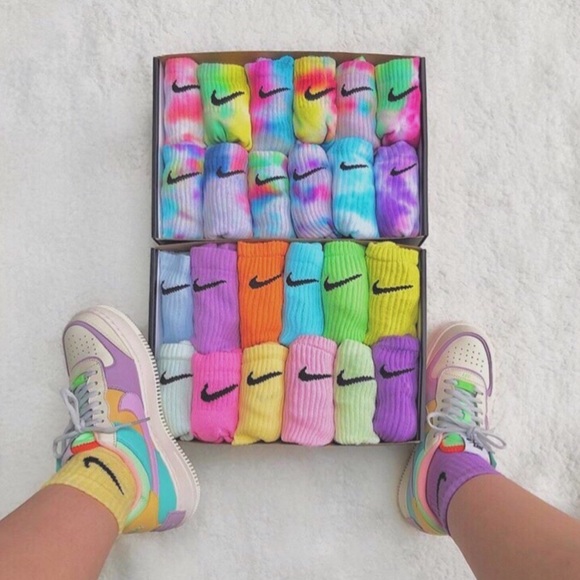 pastel dyed nike socks